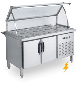 Standing Cold Bain-Marie with Cabinet