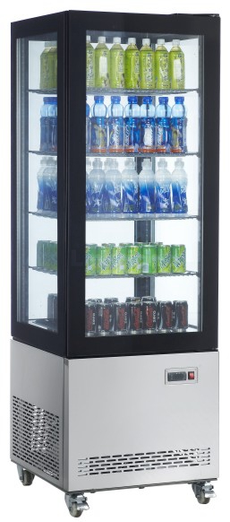 400L 4 Side Glass Display Refrigerator(Double Glass)