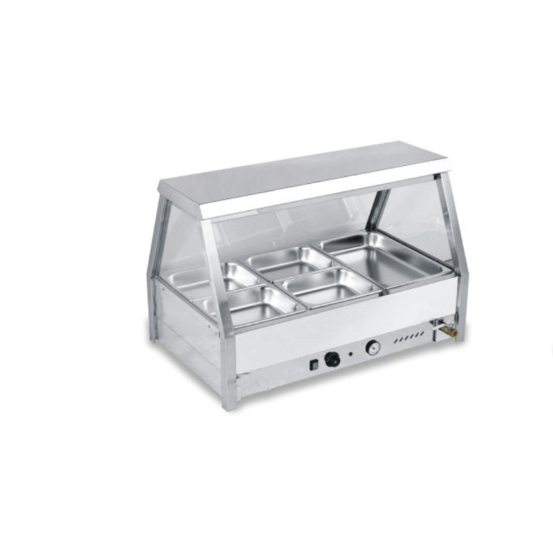 Electric Bain Marie with glass guard