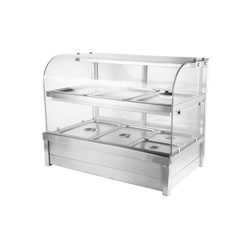 Electric Bain Marie Buffet Countertop Food Warmer with 6 Half Size Wells-Double Heating
