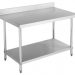 800mm Double Shelves Round Tube Working Bench With Splashback
