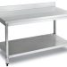 800mm Double Shelves Square Tube Working Bench With Splashback