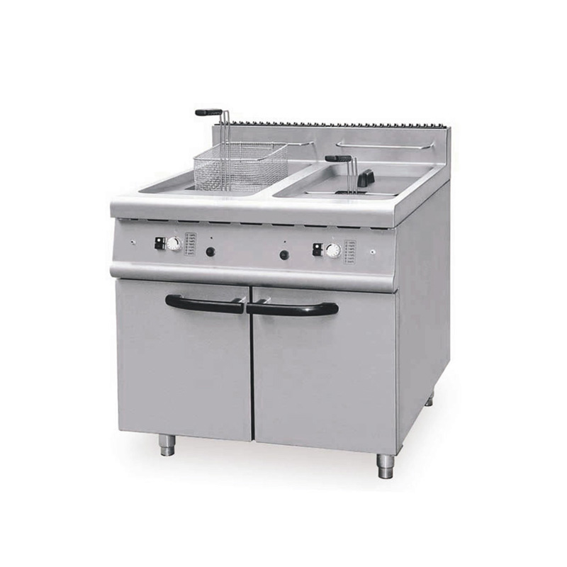 Gas 2-Tank Fryer With Cabinet