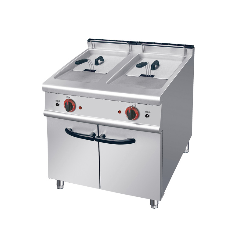 Electric 2-Tank Fryer With Cabinet