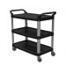 Black Polypropylene Mobile Trolley