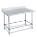 800mm Single Shelf Round Tube Working Bench  With Splashback