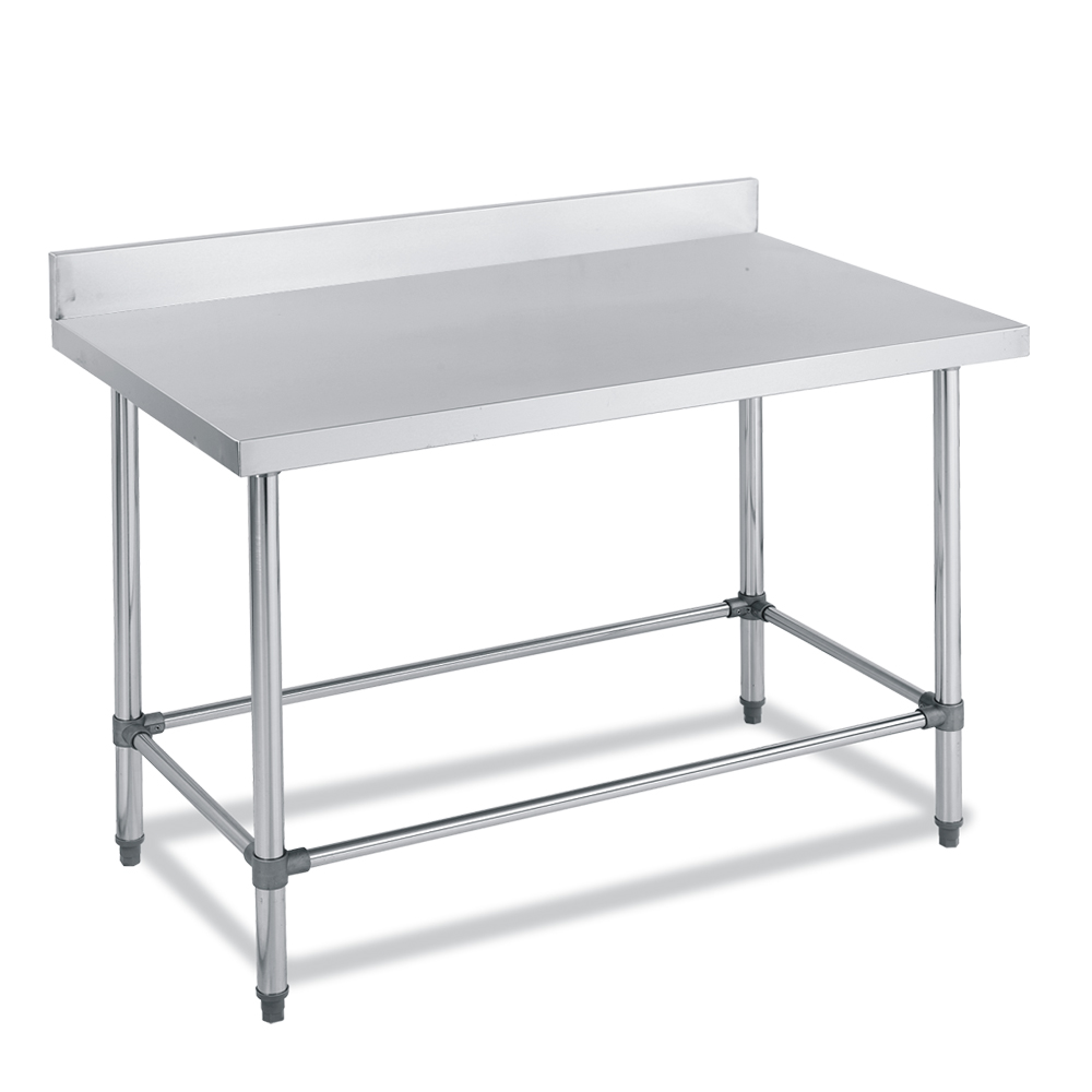 800mm Single Shelf Round Tube Working Bench With Splashback