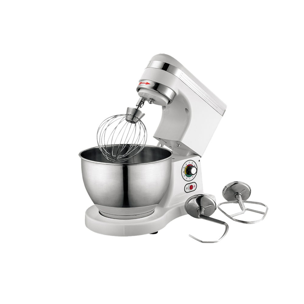 Hi Tek 7 qt White Aluminum Electric Stand Mixer - Includes Dough Hook, Whisk  and Beater - 16 1/4 x 9 x 16 1/2 - 1 count box