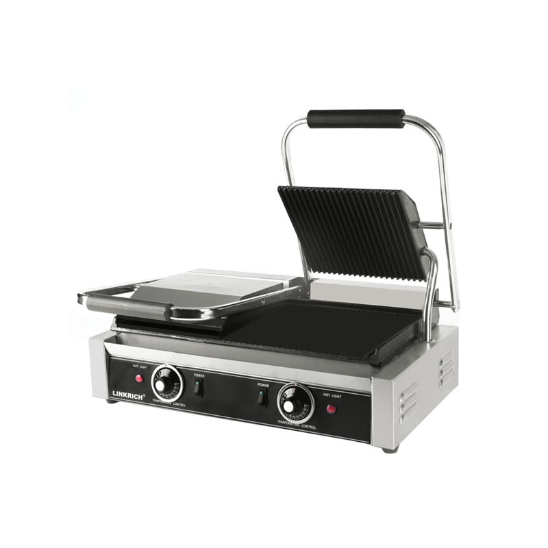 LINKRICH Signature Contact Panini Sandwich Grill LR-813R Flat Bottom