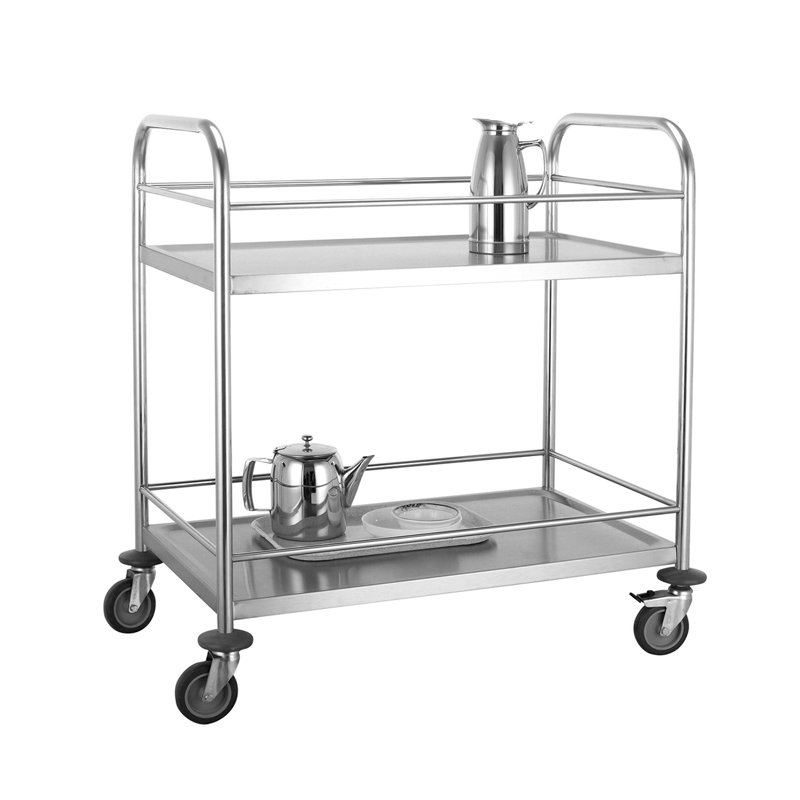 Stainless Steel Serving Trolley-Big 2 Shelf