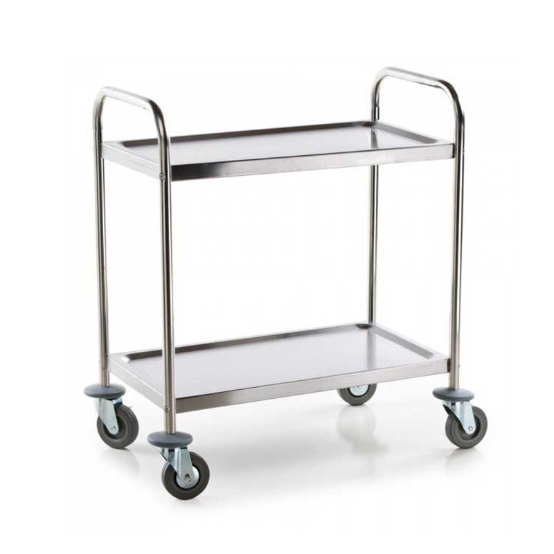 Stainless Steel Serving Trolley-Big 2 Shelf