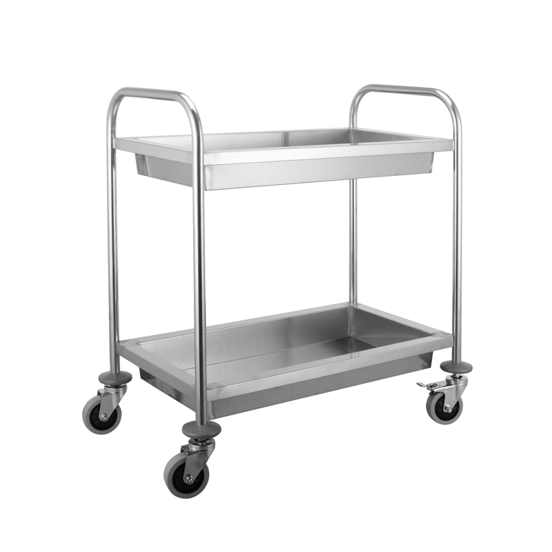 Stainless Steel Serving Trolley-Big 2 Shelf