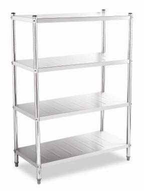 Stainless Steel 4 Shelfs Shelving-1500mm Width-Full Flat