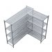 L Shaped Plastic (Epoxy) Shelving System-4 Shelves 1800mm Height Series