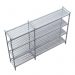 Linear Plastic (Epoxy) Shelving System-4 Shelves 1600mm Height Series with extended shelf