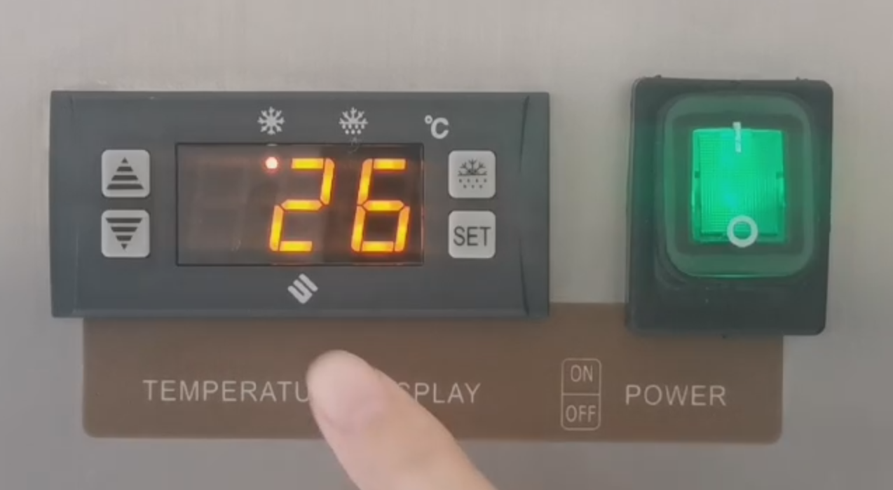 Vertical freezer temperature controller