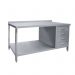 Desk with under shelf  and splash back 1800