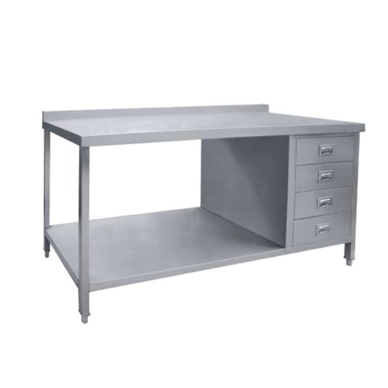 Desk with under shelf  and splash back 1200